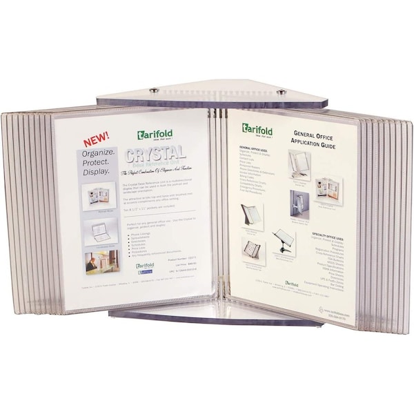 Desk Reference Unit, 20 Pockets, Clear